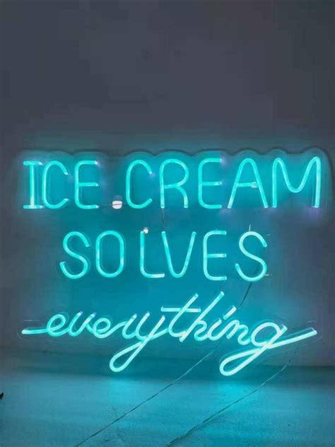 Ice Cream Solves Everything Neon Sign For All The Ice Cream Lovers Out There This Light Up Wall