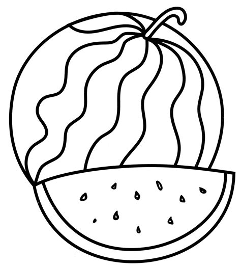 Juicy Watermelon Coloring Page Free And Printable