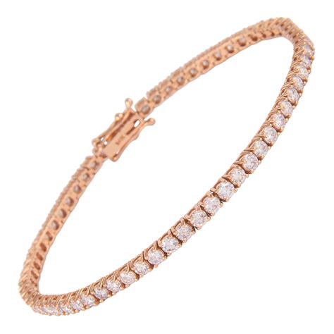 Alexander 4 31 Carat Diamond Tennis Bracelet 14 Karat Rose Gold For