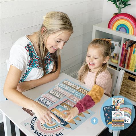 Amazon Hadley Designs 12 Boho Rainbow Parts Of Speech Posters For