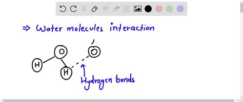 Solved Picture Below Showing Four Water Molecules Interacting Via Hydrogen Bonds Be Sure Lo