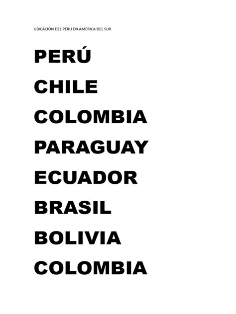 Paises para Imprimir | PDF 