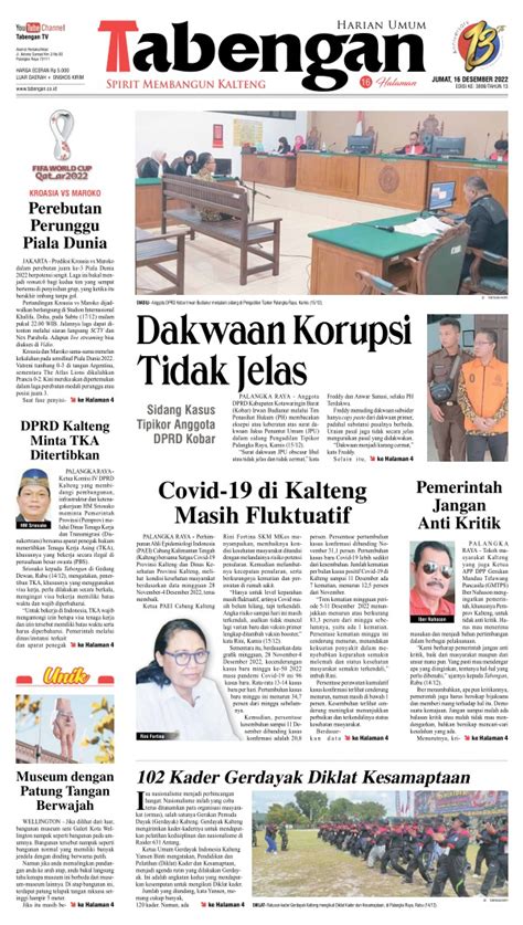 Koran Harian Umum Tabengan Edisi Desember