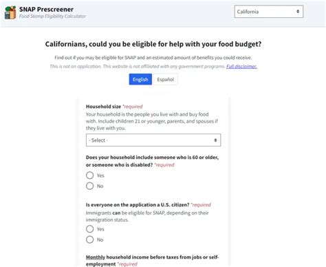 California Food Stamp Calculator Do You Qualify For Snap Benefits