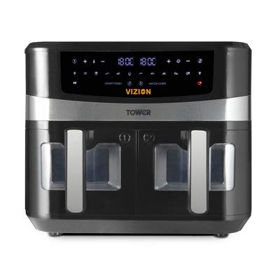 Tower T17100 Vortx Vizion 9L Dual Basket Air Fryer With Digital Control