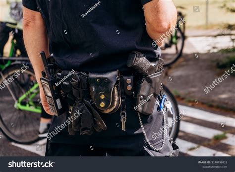 Closeup Police Officers Equipment Police Officer Stock Photo 2178798821 ...