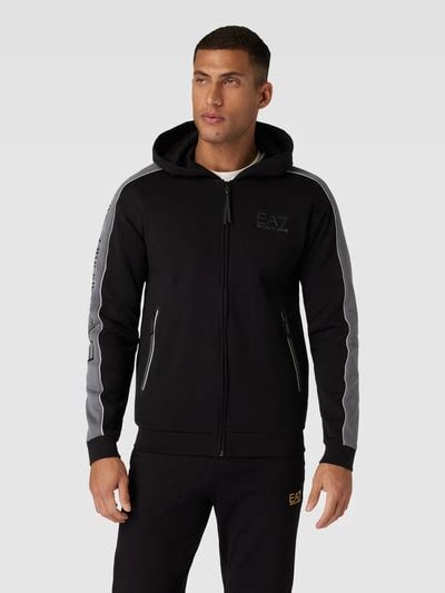 Ea Emporio Armani Trainingsjacke Mit Rei Verschlusstaschen Black