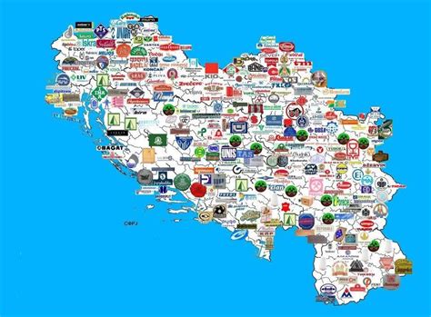 YUgoslavia through brands. Look how the number of brands decreases as you go south ...