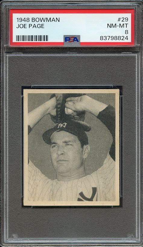 Lot Detail 1948 BOWMAN 29 JOE PAGE PSA NM MT 8