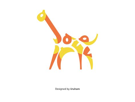 Giraffe Typography Logo by Iruham on Dribbble