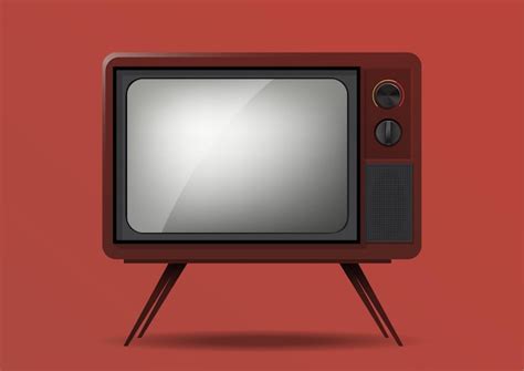 Premium Vector Realistic Retro Television Illustration Isolated