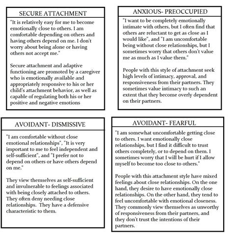 Printable Attachment Theory Worksheets