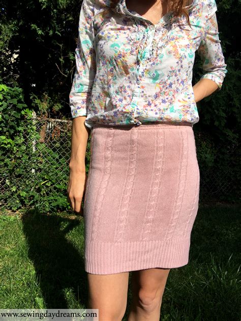 DIY Upcycle Sweater Into Skirt Tutorial Sewing Daydreams