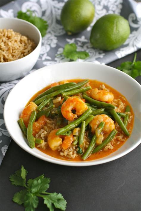 Sunday Dinner Thai Red Curry Shrimp With Green Beans