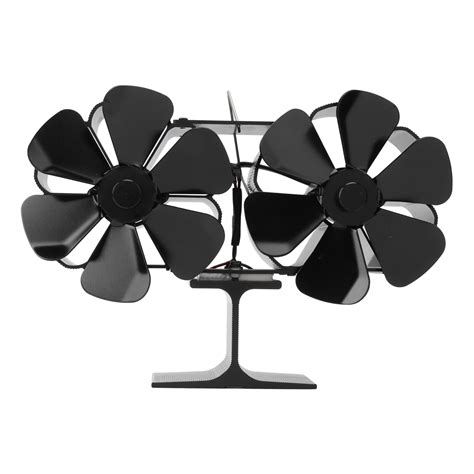 Lareira Fan 6 lâminas alumínio liga calor alimentado lareira ventilador