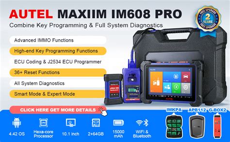 Autel Maxicom Im608 Pro All Car Key Programmer Maxisys Im 608 Auro