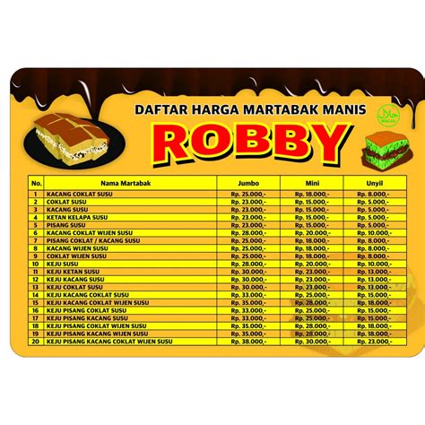 Jual Stiker Vinyl Custom Daftar Harga Martabak Shopee Indonesia