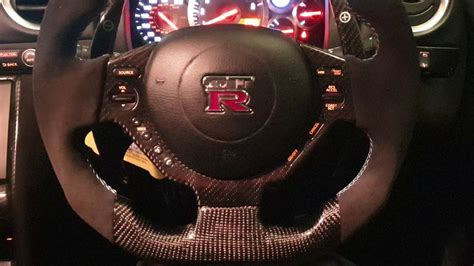 New Cool Carbon LED Steering Wheel Fitted R35 GTR YouTube