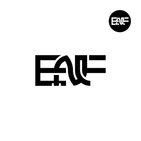 Diseño Del Logotipo De La Letra Enf Monogram Vector Premium