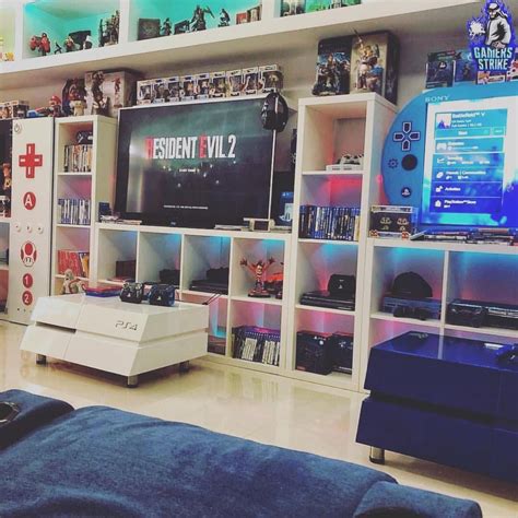 Quarto Gamer 45 Ideias E Inspirações Incríveis Decoración De Habitación De Juegos Diseño De