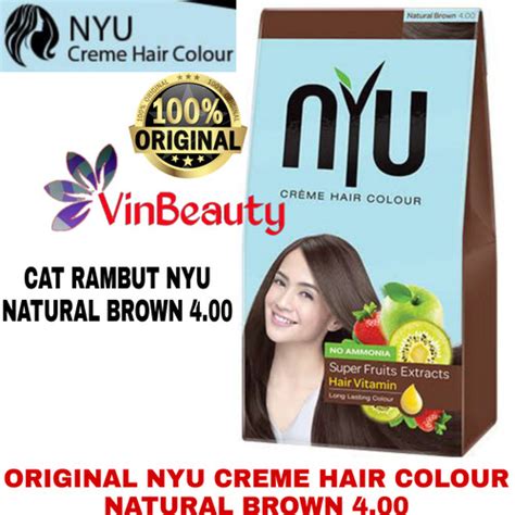 Jual Original Nyu Creme Hair Colour Natural Brown 4 00 Cat Pewarna Rambut Kota Tangerang