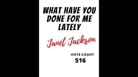 What Have You Done For Me Lately Janet Jackson 516 Beat Saber Notes