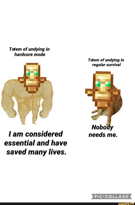 Totem Of Undying In Hardcore Mode Totem Of Undying In Regular Survival
