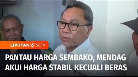 VIDEO Mendag Zulhas Kunjungi Pasar Johar Akui Harga Beras Masih