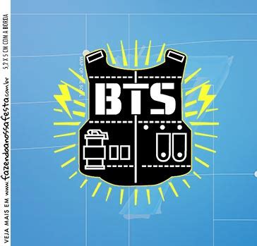 Rotulo Caixa Acrilica Bts Azul Fazendo A Nossa Festa