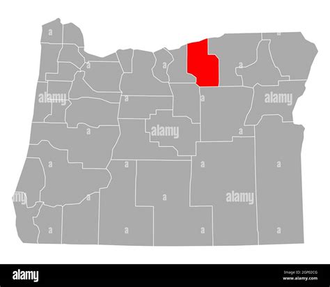 Map Of Morrow In Oregon Stock Photo Alamy