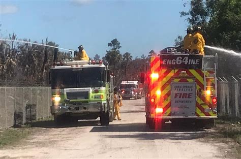 Coral Springs Firefighters Helped Battle Brush Fires In Collier County