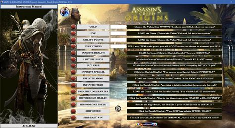 Assassin S Creed Origins Cheats Trainer Mods Codes Unlocks All Ship