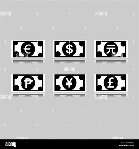 Set Of Foreign Banknotes Stock Vector Image And Art Alamy