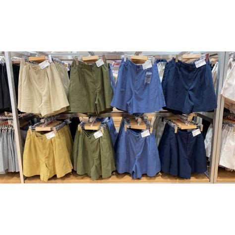 Uniqlo กางเกงขาสั้น ผ้าฝ้าย ผ้าลินิน สําหรับผู้หญิง Shopee Thailand
