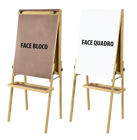 Cavalete Flip Chart Porta Bloco Compacto Dupla Face Quadro Branco E