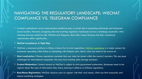 Ppt Navigating The Regulatory Landscape Wechat Compliance Vs