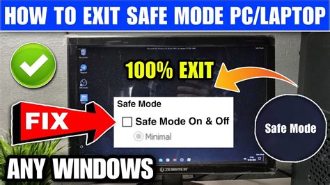 How To Exit Safe Mode On Windows How To Disable Safe Mode On Pc