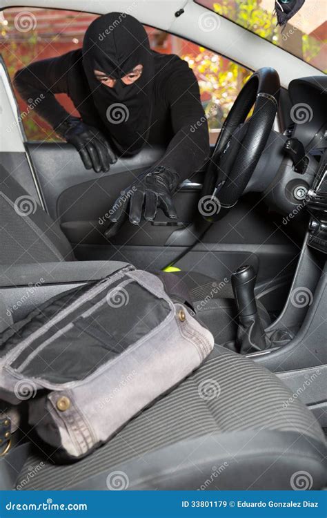 Thief Stealing A Car Stock Image Image Of Criminal Burglary 33801179