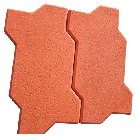 Cement Red Zig Zag Interlocking Paver Block For Industrial Area