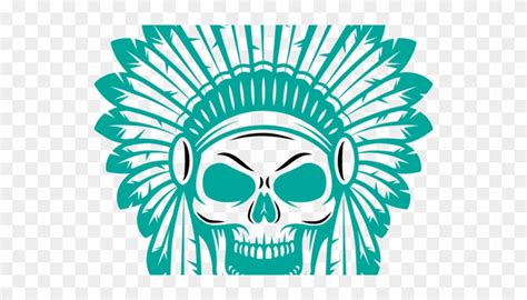 Indian Skull Svg Head Dress Png Skull Clipart 523054 Clip Art Library