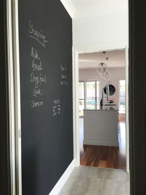 Diy Chalkboard Wall In The Laundry