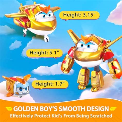 Snapklik Super Wings 5 Transforming 2 Pack Supercharged Golden