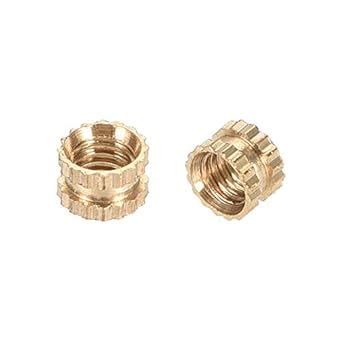 Uxcell Knurled Insert Nuts M X Mm L X Mm Od Female Thread Brass