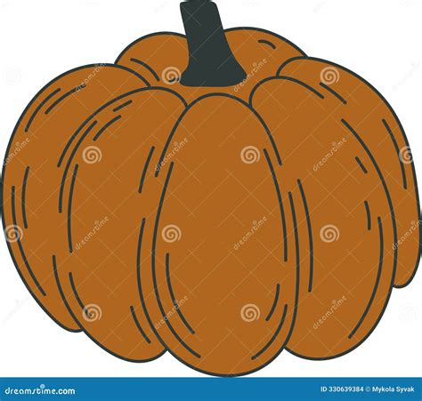 Hand Drawn Pumpkin Sketch Stock Illustration Illustration Of Vector