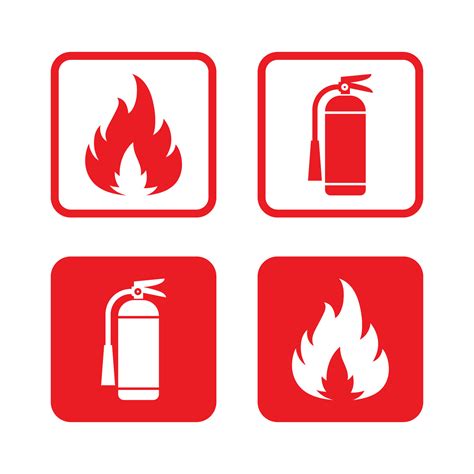 Fire safety sign collection. Fire protection sign vector collection ...