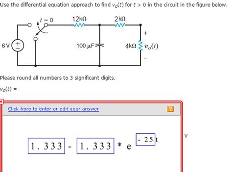 Solved Use The Differential Equation Approach To Find V0 T Chegg