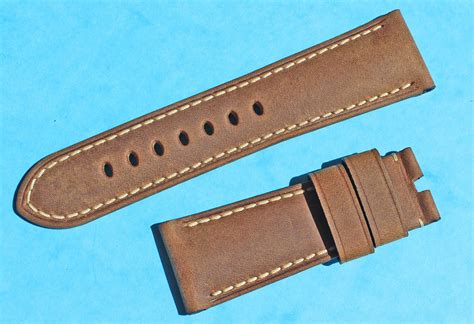 Original PANERAI OFFICINE LEATHER STRAP ASSOLUTAMENTE BROWN CALF 26mm