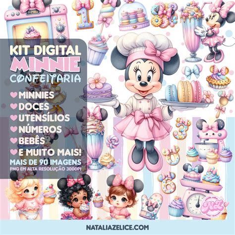 Minnie Confeitaria Png - Kit Digital Minnie Confeitaria em 2025 | Png, Kit digital, Imagem em png