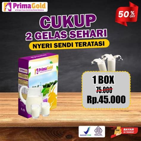 Jual Prima Gold Susu Kambing Etawa Bubuk Original Murah Meredakan Sesak