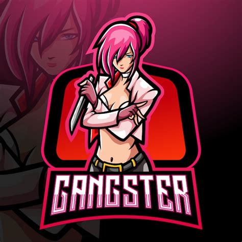 Premium Vector Gangster Girl Esport Logo Mascot Design